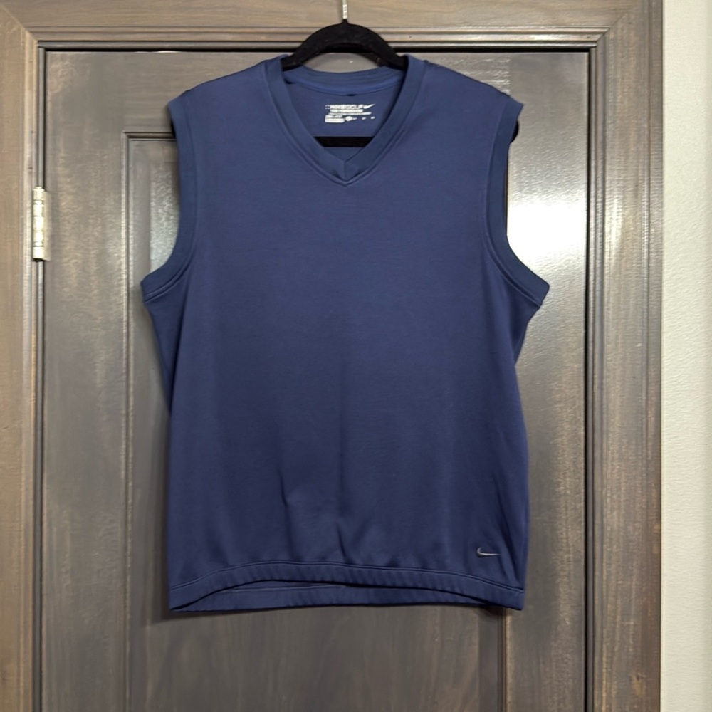 Nike Golf FIT DRY Navy V-Neck Vest‎ Men's Size Medium